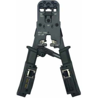 Mobilly krimpovací kleště a tester síťových kabelů 2v1, s pouzdrem crimping tool tester – Sleviste.cz