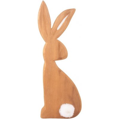 Dekorace ZAJÍC s ocáskem, na postavení 9x25x2cm, dřevo – Hledejceny.cz