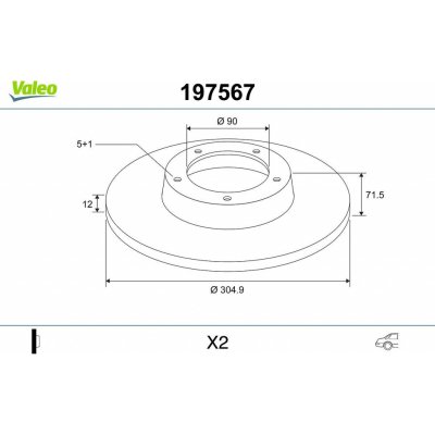 Brzdový kotouč VALEO 197567 – Hledejceny.cz