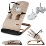 Kidwell Houpací křeslo LARO v béžové barvě/dřevo – Sleviste.cz