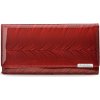 Peněženka Elegantní lakovaná kožená jennifer jones prostorná peněženka se vzorem červená