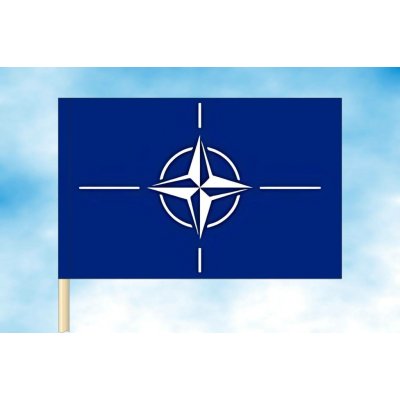 LIBEA, s.r.o. Vlajka NATO Rozměr: 20×30 cm, Uchycení: Návlek na žerď – Hledejceny.cz