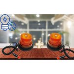 PROFI LED maják 12-24V 40x1W oranžový magnet, ECE R65 130x90 mm – Sleviste.cz