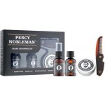Percy Nobleman Beard Care šampon na vousy 30 ml + olej na vousy 30 ml + vosk na knír 20 ml + hřebínek na vousy dárková sada – Zboží Mobilmania