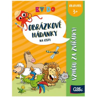 Albi Kvído Obrázkové hádanky na cesty Vzhůru za zvířátky doporučený věk 5+ – Zboží Dáma