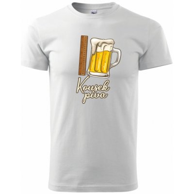 Kousek piva klasické pánské triko bílá – Zboží Mobilmania