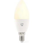 Nedis Wi-Fi chytrá LED žárovka E14/ svíčka/ 4,9W/ 230V/ 470lm/ teplá až studená bílá/ 2700 6500K/ RGB/ stmívatelná – Zboží Živě