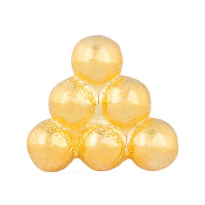 Franco Bene Triangle pozlacená piercingová náušnice 894 – Zboží Dáma