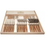 Laguiole Jean Dubost Sada příborů pro 6 osob 24 ks olivové dřevo – Zboží Mobilmania