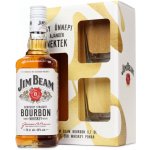 Jim Beam White 40% 0,7 l (dárkové balení 2 sklenice) – Zbozi.Blesk.cz