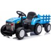 Elektrické vozítko Mamido dětský elektrický traktor New Holland T7 M s přívěsem modrá