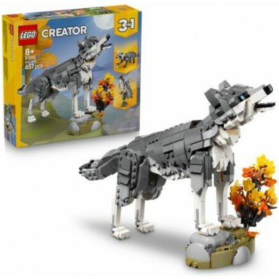 LEGO® CREATOR 31393 Lesní zvířata: Šedý vlk – Zboží Živě