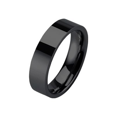 Nubis Wolframový prsten černý šíře 6 mm NWF1039