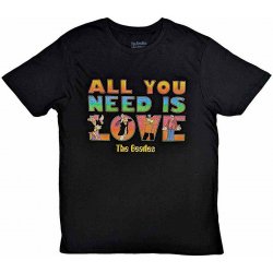 The Beatles tričko YS All You Need Is Love Stacked Black