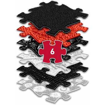 MUFFIK set ortopedických podlah Drobeček Černá na bílé 6 ks – Zboží Dáma