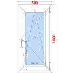 SMART Plastové okno 50x100, Otevíravé a sklopné – HobbyKompas.cz