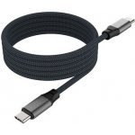 Fixed FIXDBP-CC12-GR Nabíjecí a datový opletený s konektory USB-C/USB-C, PD 3.1, 1,2m šedý – Zboží Mobilmania