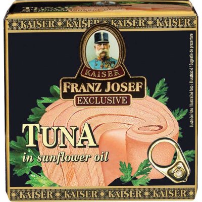 Franz Josef Kaiser Exclusive Tuňák ve slunečnicovém oleji 80 g – Zbozi.Blesk.cz