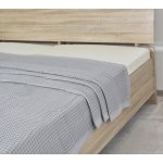 Praktik Přehoz na postel bavlněný OPTIMUS, jednobarevný šedý, vaflový, 225x230cm, dvoulůžkový – Zboží Dáma