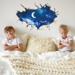 Samolepky na zeď - noční obloha – Zboží Dáma