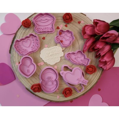 Cactus Cookies Velká sada vykrajovátek Valentýn - růžová – Hledejceny.cz