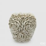 Keramická váza Chakra Conchiglie mušle krémová, 29,5x26,5 cm – Hledejceny.cz