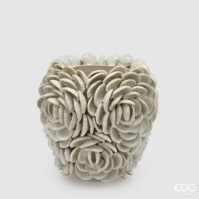 Keramická váza Chakra Conchiglie mušle krémová, 29,5x26,5 cm – Hledejceny.cz