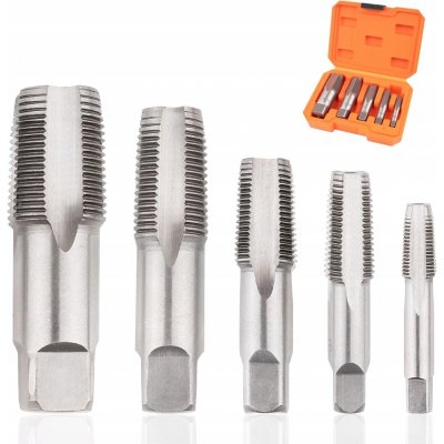 5dílná sada závitníků NPT pro trubky, obsahuje 3/4", 1/2", 3/8" a 1" – Hledejceny.cz