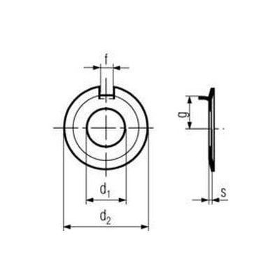 podložka M24 pr. 25x50x1.6 BEZ PÚ pojistná s nosem DIN 432 – Zboží Mobilmania
