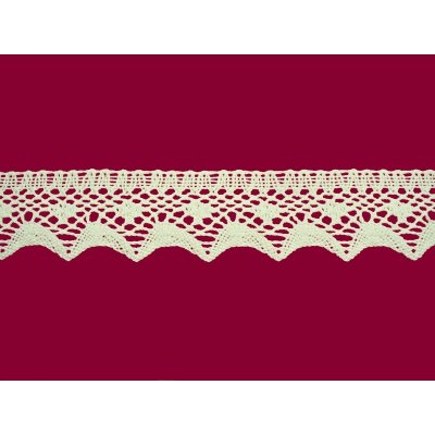 Bavlněná paličkovaná krajka 2070/40mm smetanová/5m – Sleviste.cz