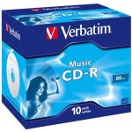 Verbatim CD-R 700MB 16x, AZO, Audio, jewel, 10ks (43365) – Zbozi.Blesk.cz