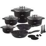 Zilner Sada titanových hrnců 17ks ZL-8536 mramor JUMBO hrnec indukce – Zboží Dáma