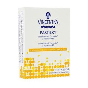 Vincentka Osvěžující ovocné pastilky 18 ks