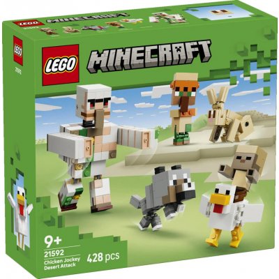 LEGO® Minecraft 21592 Kuřecí žokej a útok v poušti – Zboží Živě