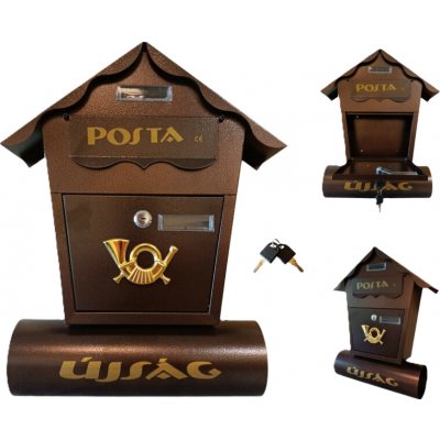 Poštovní schránka, hnědá BX3448_B BOXER – Zbozi.Blesk.cz