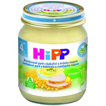 HiPP Bio Bramborové pyré s kukuřicí a krůtím masem 125 g