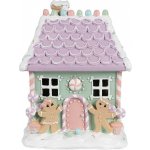 Clayre & Eef Zeleno-fialová perníková chaloupka Gingerbread House Pastello - 17*14*21 cm – Hledejceny.cz