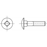 PROFISTYL DIN 603 vratový šroub 4.6 pozink Varianta: DIN 603 vratový šroub PH 4.6 ZnB M8x40 – Hledejceny.cz