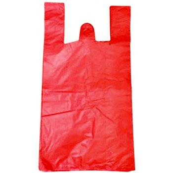 Mikrotenová taška nosnost 10 kg 52x30x17cm červená 90 ks