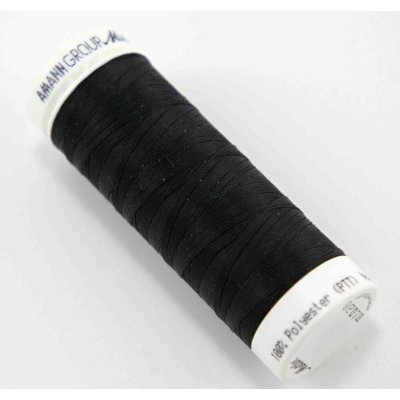 Extra elastická polyesterová nit - černá - návin 130 m – Zboží Mobilmania
