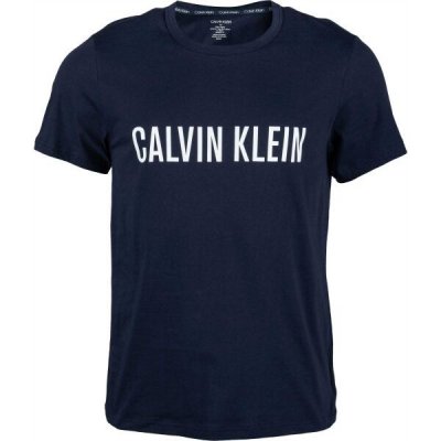 Calvin Klein S/S CREW NECK Tmavě modrá – Zboží Mobilmania