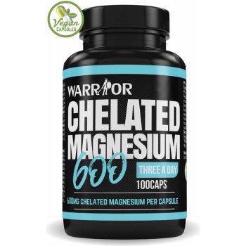 Warrior Chelated Magnesium magnézium chelát 100 kapslí