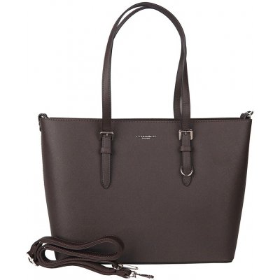 Flora & Co Velká pevná kabelka na rameno F9126 tmavěhnědá – Zbozi.Blesk.cz