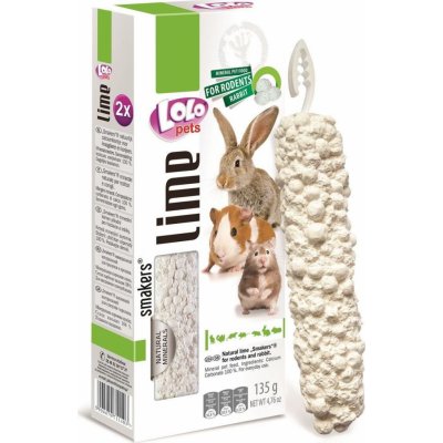 LOLO pets SMAKERS přírodní vápenná Tyčinka hlodavci a Králík 135 g – Sleviste.cz