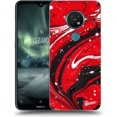Pouzdro Picasee silikonové Nokia 7.2 - Red black čiré – Zbozi.Blesk.cz