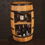 Creative Cooper Dřevěný stojan na láhve, dřevěný sud, výška 80 cm dub – HobbyKompas.cz