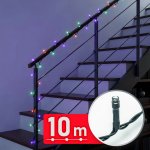 Phenom Barevný LED světelný řetěz 10 m, 200 LED, zelený kabel – Hledejceny.cz