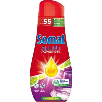 Somat All in 1 Lemon & Lime gel do myčky 55 PD – Hledejceny.cz