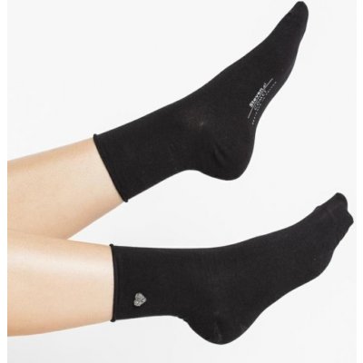 Dámské ponožky se srdíčkem černá – Zboží Mobilmania