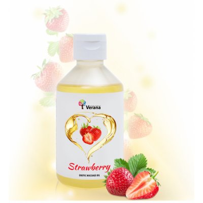 Verena Erotický masážní olej Jahoda 250 ml – Zbozi.Blesk.cz